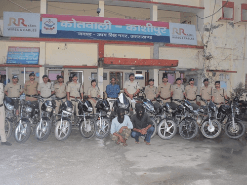 14 चोरी की मोटरसाईकिल के साथ अभियुक्त गिरफ्तार