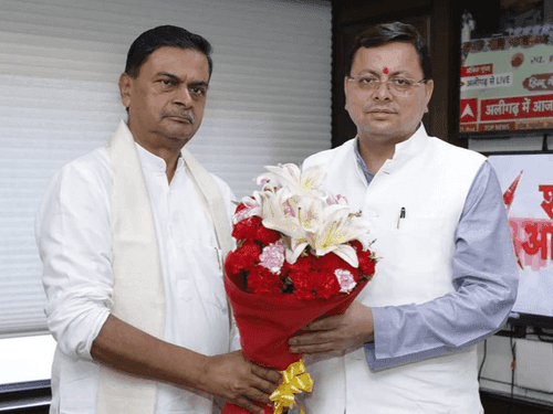 सीएम धामी ने नई दिल्ली में केंद्रीय ऊर्जा मंत्री श्री आर.के. सिंह से की भेंट