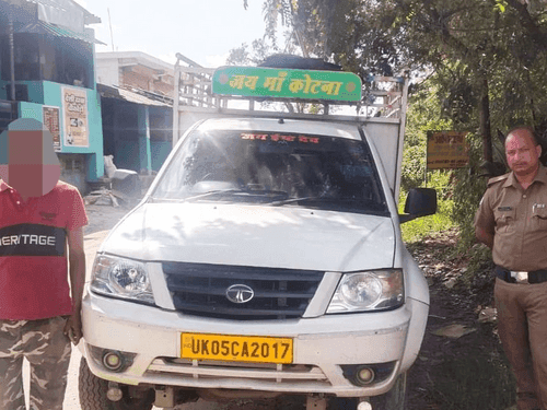 Image for बिना कागजात के अवैध खनन सामग्री ले जा रहे 01 पिकअप वाहन को किया गया सीज
