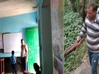 शराब के नशे में अंग्रेजी पढ़ाने वाले प्रधानाचार्य का वीडियो हुआ वायरल