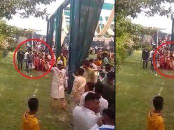Image for बंदूक हाथ में लेकर फायरिंग करते हुए दूल्हे का वीडियो हुआ वायरल