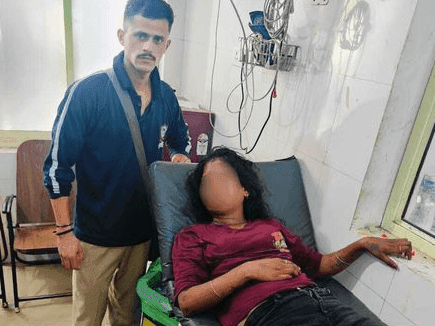 Image for घायल महिला के लिये सहारा बनी उत्तराखण्ड पुलिस