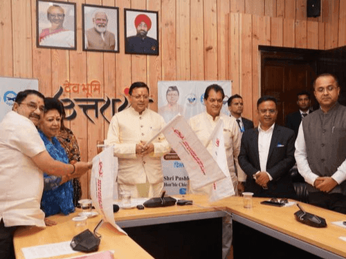 Image for सीएम धामी ने हेलीकॉप्टर सेवा का किया वर्चुअली शुभारंभ