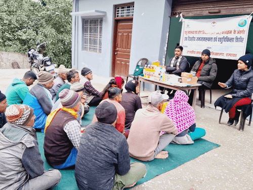 ग्राम झाला कुड़ी में पशु चिकित्सा शिविर का किया गया आयोजन