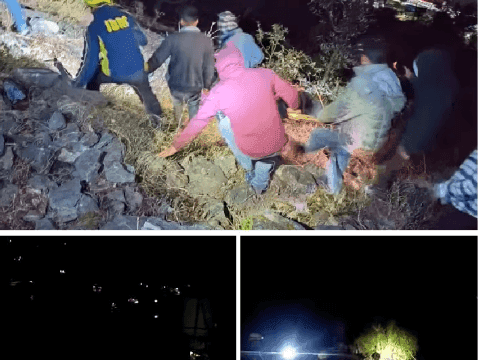 गहरी खाई में गिरा ट्रक, एसडीआरएफ द्वारा चलाया गया रेस्क्यू अभियान