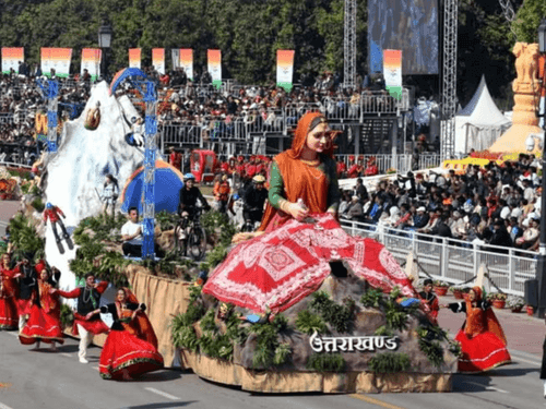 उत्तराखण्ड की झांकी को मिला देश में तीसरा स्थान