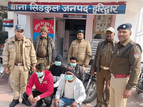 हरिद्वार पुलिस ने दोपहिया वाहन चोर गिरोह के 4 सदस्यों को किया गिरफ्तार
