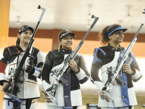 Image for Sifat Kaur Samra of Punjab won gold medal in shooting event