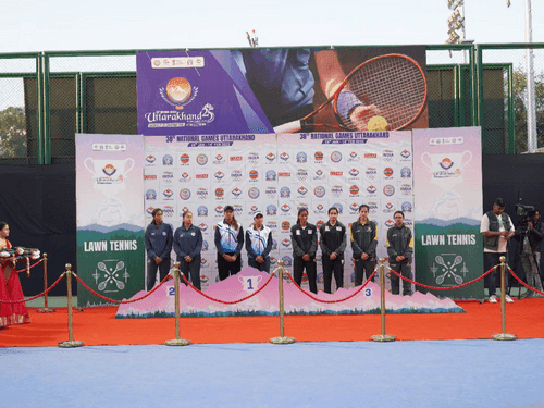Image for Exciting final match played in lawn tennis competition