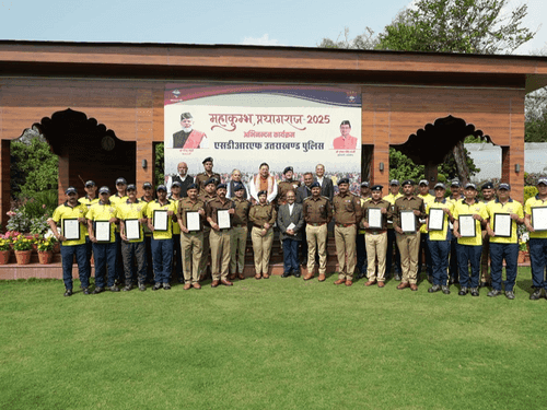 Image for CM Dhami participated in the 'Mahakumbh Prayagraj 2025 Abhinandan' program