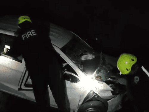 Image for Car fell into the river, injured were rescued