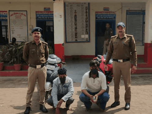 21.45 ग्राम अवैध स्मैक के साथ दो तस्कर गिरफ्तार
