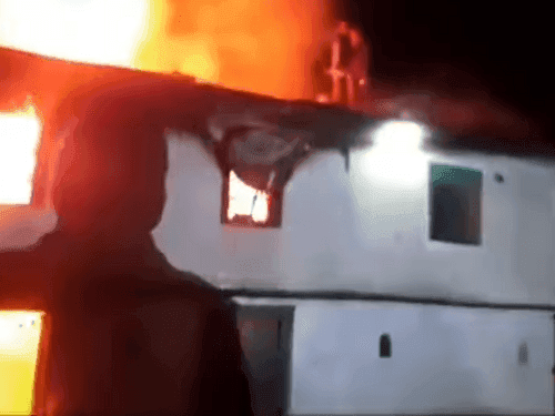 Image for Almora District Police brought the massive fire in the house under control