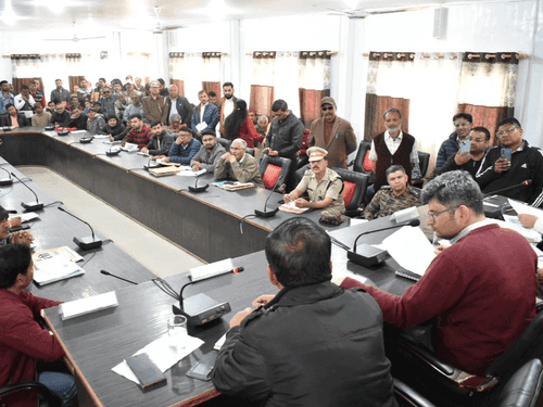 Image for Tehsil day was organized in Municipal Council Jyotirmath