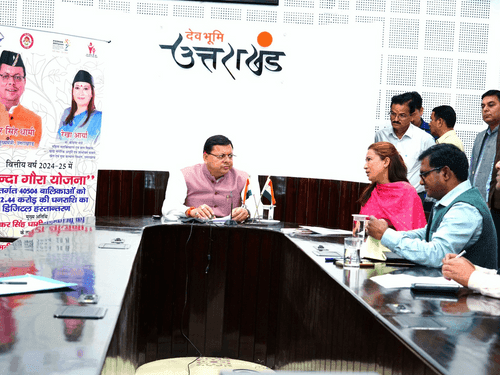 Image for CM Dhami distributed money to the beneficiaries of Nanda Gaura Yojana