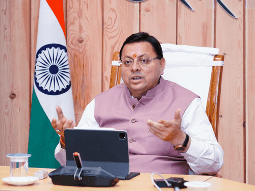 Image for CM Dhami held a meeting of 1064 helpline