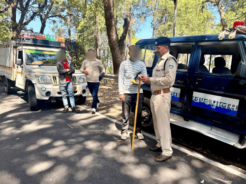 Image for Almora Police took action against violation of traffic rules