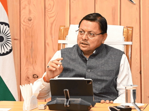 Image for CM Dhami held a meeting regarding the preparations for International Yoga Day