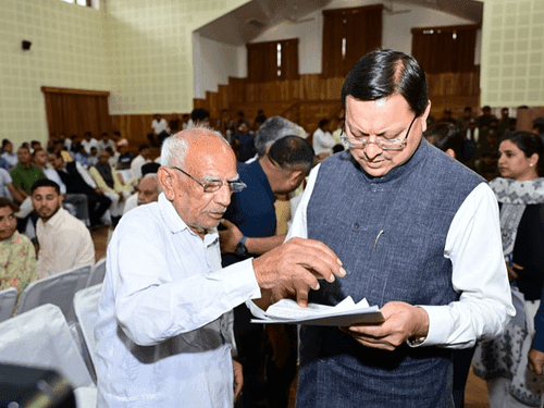 Image for People from different areas made CM Dhami aware of their problems