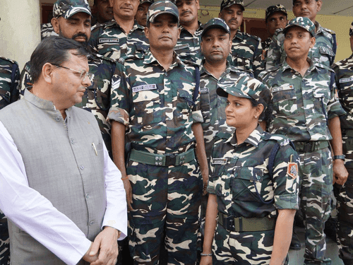 Image for CM Pushkar Singh Dhami visits 57th SSB battalion at India-Nepal Border