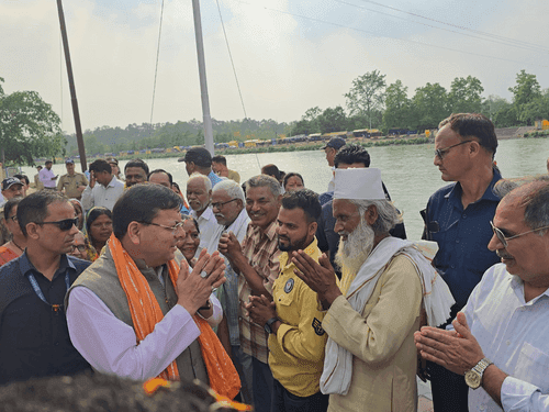 Image for Chief Minister Pushkar Singh Dhami inspects Banbasa area