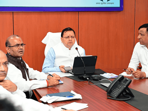 Image for CM Dhami reviewed the heavy rainfall situation from the Emergency Operations Center