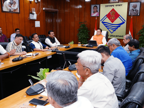Image for CM Dhami reviews PWD projects