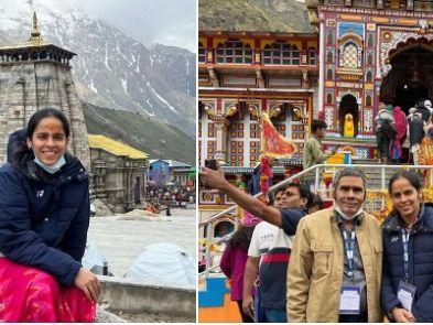 Image for भारतीय बैडमिंटन खिलाड़ी साइना नेहवाल ने किये श्री बद्री-केदार मंदिर के दर्शन
