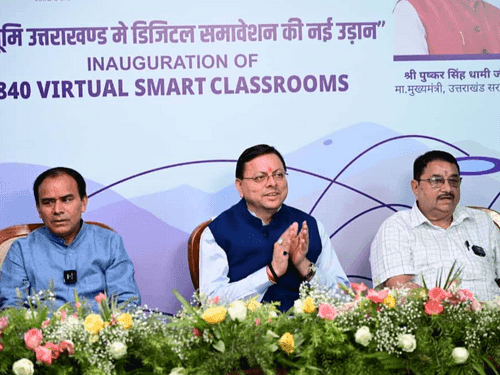 Image for CM Dhami inaugurates Centralized Studio for Virtual and Smart Classes
