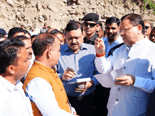Image for CM Dhami meets disaster-affected residents in Sahastradhara area