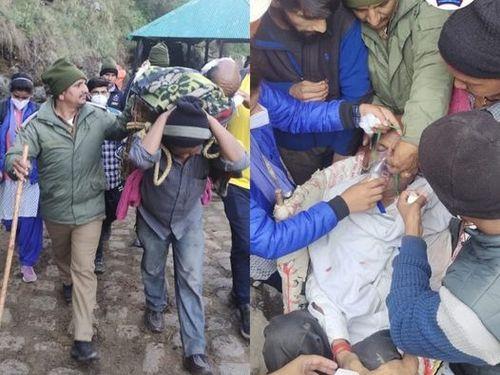 Image for पैर फिसलने से घायल हुए श्रद्धालु को उत्तराखण्ड पुलिस द्वारा पहुंचाया गया अस्पताल