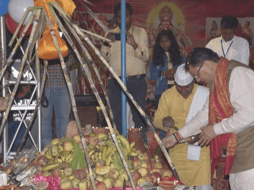 Image for सीएम धामी ने छठ पूजा कार्यक्रम में किया प्रतिभाग