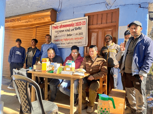 ग्राम-पय्याँपौड़ी में एस्केड पशुचिकित्सा शिविर का किया गया आयोजन