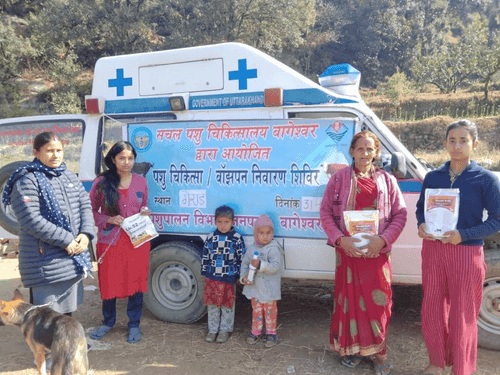ग्राम गैराड में सचल पशुचिकित्सा शिविर का किया गया आयोजन