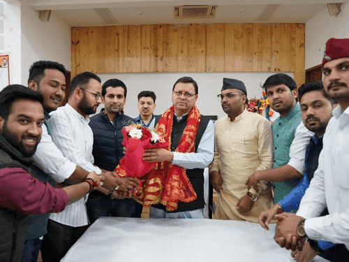 बीजेवाईएम के पदाधिकारियों ने सीएम धामी से की भेंट