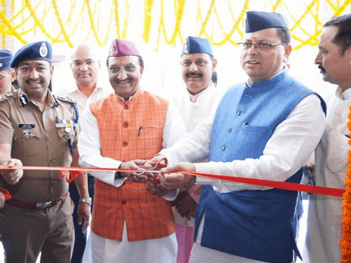 सीएम धामी ने एसडीआरएफ के नवनिर्मित मुख्यालय भवन एवं फायर स्टेशन का किया लोकार्पण